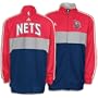 New Jersey Nets NBA Warm Up Track Jacket Red White Navy (Medium)
