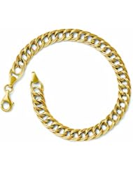 Leslies 14k Yellow Gold Double Curb Charm Bracelet