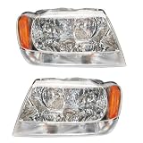 1999-2004 Jeep Grand Cherokee Limited Headlights Headlamps Head Lights Lamps Pair... by Aftermarket