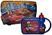 3 tlg. Set Unterlage + 2 in 1 - Brotdose mit Trinkflasche Cars - Set Brotbüchse