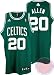 Men's Ray Allen #20 Boston Celtics Embroidered NBA Swingman Basketball Jersey by Adidas (Green-White(Size=XX-LARGE)