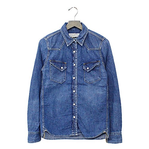 (レミ レリーフ) REMI RELIEF『デニムウエスタンシャツ-ナチュラル加工ノーマル』(BLUE) (レディース)