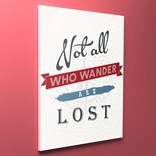 Bedroom Decor - Canvas Quotes - Not All Who Wander Are Lost - 12x16, 16x20, 18x24 - Girls Room Decal
