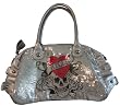 Women's Ed Hardy Purse Handbag Tote Adele Silver