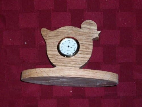 Fine Crafts 176ANI Wooden Chick mini desk clock