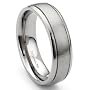 Titanium 7mm Grooved Wedding Band Ring Size 5-13