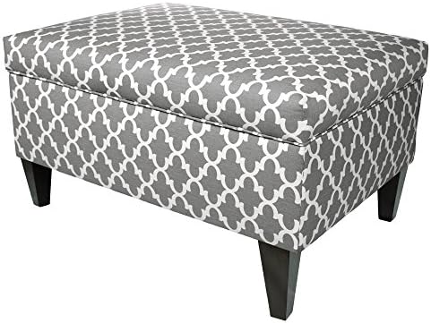 MJL Furniture Designs Brooklyn Collection Large Upholstered Living Room Lift Top Storage Ottoman
