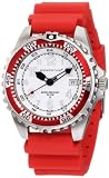 New St. Moritz Momentum M1 Twist Women's Dive Watch & Underwater Timer for Scuba Divers with Red Bezel & Red Hyper Rubber Band