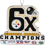 Pittsburgh Steelers 6X Super Bowl Champs Ornament