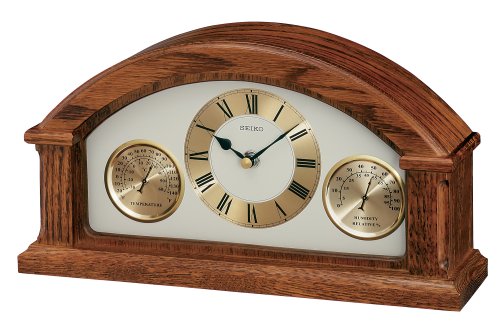 Seiko Mantel Clock Dark Wooden Case