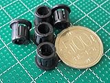SK-10　配線孔キャップ　プラスチック・黒　内円直径φ6mm ケース穴10mm　ケース全径11mm　５個入＜yjp-0559＞