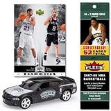 Upper Deck San Antonio Spurs Upper Deck NBA 2007-08 Dodge Charger with Tim Duncan and Tony Parker Trading Card and 2007-08 Fleer Fat Pack