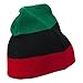 JFH GROUP Pan African Colors Unisex Striped Beanie Skull Cap (Green Black Red)