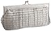 Jessica McClintock Long Pleat Clutch,Silver,one size