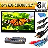 Sony KDL-52NX800 1080P 52 Inch LCD HDTV With "Complimentary HDTV package" Kit Includes (2) 6FT Hdmi 1.3B Cables, 6FT Audio Interconnect Cable Screen Cleaner + Surge Protector