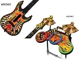 Protective skins for Guitar Hero 4 "World Tour" Guitar and Drum Set - fits  ....
