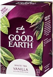 Good Earth White Tea With Vanilla Blend, Tea Bags 18-Count, Boxes (Pack of 6)