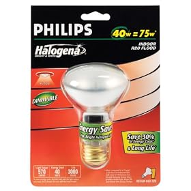 Philips 40-Watt R20 Halogena Energy Saver Reflector Flood Light: Home Improvement