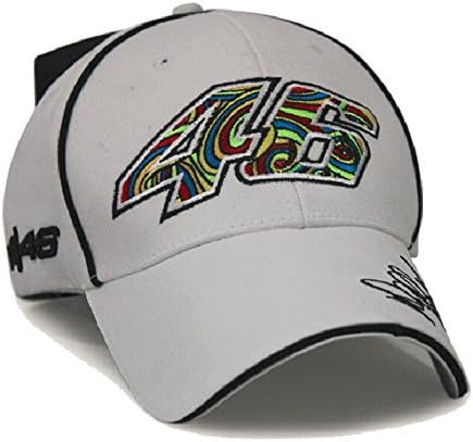 New Fashion Motogp Valentino Rossi Colored Fonts 46 Baseball Hat Peaked Cap white