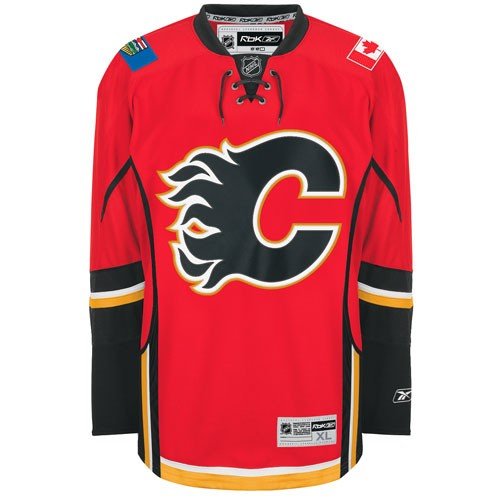 NHL Men's Calgary Flames Reebok Edge Premier Team Jersey - 7185A519Hpjcfl (Red, Medium)
