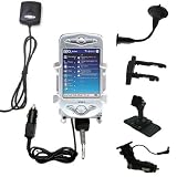 Car / Auto Multi Adapter Mount Holder GPS Navigation Kit for the HTC Wallaby with built in charger - Gomadic Brand