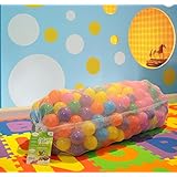 EnviUs Cushy Pit Balls - Royals 300 : "Phthalates Free" 300 Count 6.5 CM w/Regular Mesh Tote Bag : 7 Colors (40 Red, 40 Orange, 40 Yellow, 40 Green, 40 Purple, 50 Blue, 50 Pink)
