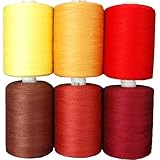 Cotton Thread Set - 6 Earth Tones - 1000M