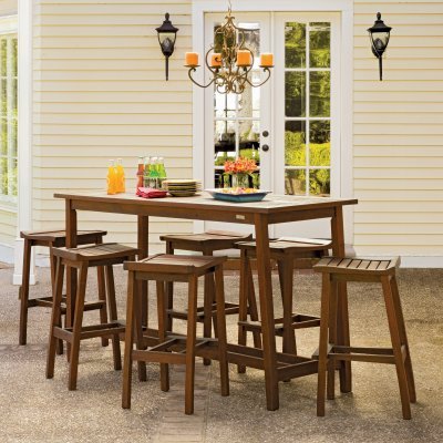 Dartmoor Long Bar Patio Set by Oxford Garden - Seats up to 8 product image
