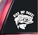 Kiss My Bass Fishing White Vinyl Decal Sticker