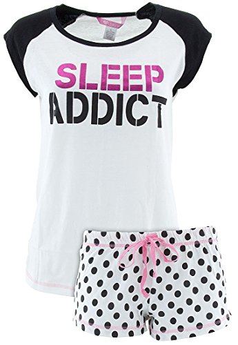 Love Loungewear Juniors Cap Sleeve Cotton Short Pajamas