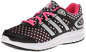 adidas Performance Duramo 6.1 Running Shoe (Little Kid/Big Kid), Black/Silver/Solar Pink, 1 M US Little Kid
