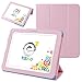 Evecase Pink Ultra-Thin Multi-Angle Stand Slim Smart Leather Case W/ Handle Bag for Tabeo e2 8 inch Kids Tablet