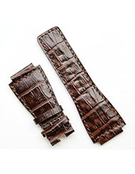 Brown Gator Leather Watchband for Bell & Ross BR01 BR03