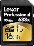 Lexar Professional 633x 16GB SDHC UHS-I/U1 Card (Up to 95MB/s Read) w/Image Rescue 5 Software - LSD16GCBNL633