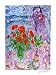 Red Bouquet with Lovers by Marc Chagall 13.00X19.00. Art Poster Print