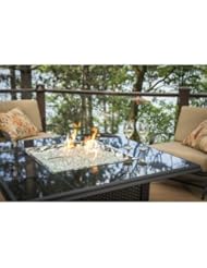 Lawn & Patio: Napa Valley Crystal Fire Pit Table Finish: Black - The Outdoor GreatRoom Company