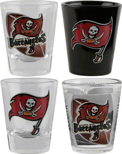 Tampa Bay Buccaneers 3D Logo Shot Glass Set
