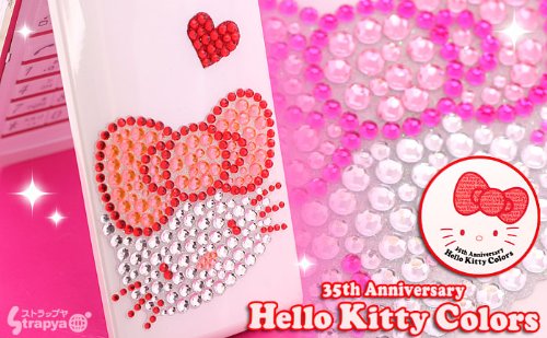 ≪東方神起：テーマソング/ハローキティ誕生35周年記念≫【Hello Kitty Colors】ハローキティー♪ビッグリボンジュエリーステッカー（レッド）DC-07KT