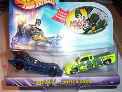  Hot Wheels DC Comics Batman vs Killer Croc 1:64 Scale Die Cast Car 2 Pack Mattel 2003