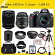 Nikon D3100 SLR Digital Camera Kit with Nikon 18-55mm f/3.5-5.6G VR AF-S DX Nikkor Lens & Bower 500mm f/8.0 Manual Focus Telephoto T-Mount Lens, w/ SSE Nature Package - Includes: 2x Teleconverter, High Definition Wide Angle Lens, 2x Telephoto Lens, 3 Piece Pro Filter Kit, Soft Carrying Case, Tulip Lens Hood, HDMI Cable, 16GB SDHC Memory Card and more...