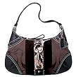 AUTHENTIC COACH HAMPTONS SIGNATURE STRIPE SMALL HOBO 10287 (Petite, Brown)