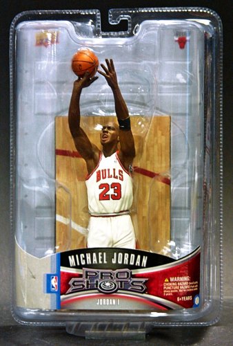 Childrens Toyshop  Toys : Michael Jordan Upper Deck Pro Shots 7" Action Figure Hobby Exclusive White Jersey 1998 Jump Shot