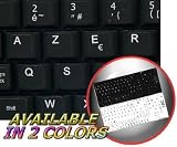 FRENCH AZERTY NETBOOK KEYBOARD STICKERS BLACK BACKGROUND