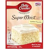 Betty Crocker Supermoist Cake Mix, Gold Vanilla, 15.25-Ounce (Pack of 6)