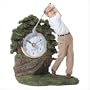 Golfer Statue Clock