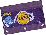 NBA Los Angeles LAKERS Zippered Pencil Case Pouch for 3 Ring Binder