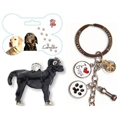 Emaillierter Schl�sselanh�nger LABRADOR SCHWARZ Schl�sselring mit Hundeanh�nger