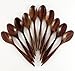 DDPREMIUM Small Wooden Teaspoons, Coffee Spoons, Handcraft Siamese RoseWood, Set 10 of 5 Inch, Brown
