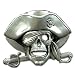 Davy Jone's One Eyed Jolly Roger Scurvy Pewter Pirate Belt Buckle
