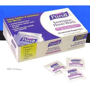 Purell Hand Sanitizing ECONOMY Towelettes- 5x7 100 Per Box Individually Wrapped Towelettes by 